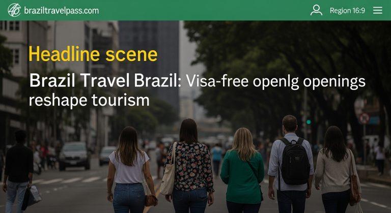 Travelers at a Brazilian airport planning trips under visa-free entry policies