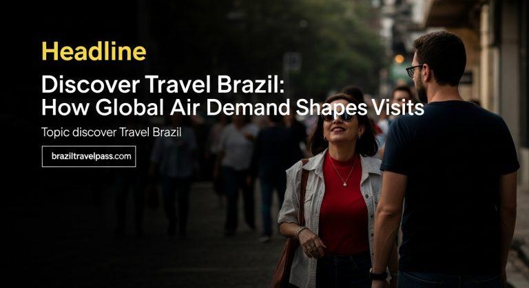 Aerial map of Brazil with flight routes connecting major cities and regional destinations.