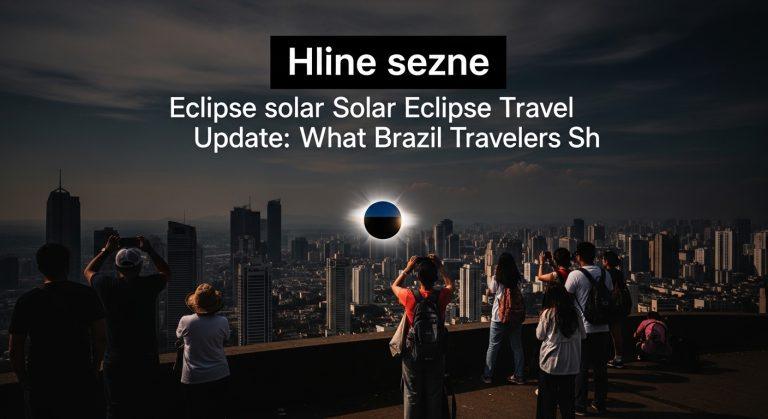 Observers watching a solar eclipse over Brazil's landscape