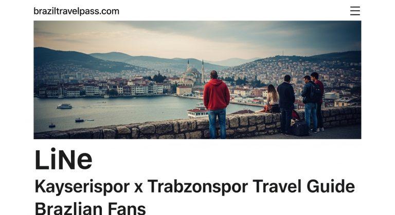 Stadium with cheering fans supporting Kayserispor and Trabzonspor, reflecting travel interest for Brazilian fans.