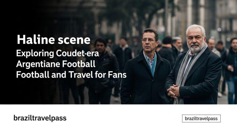 Travelers planning a football trip to Argentina with tickets and map in view.